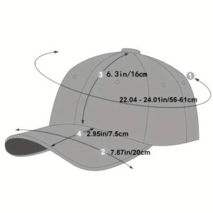 Custom Men’s Happy Face logo Casual Baseball Cap, Outdoor Breathable Sunscreen Adjustable size