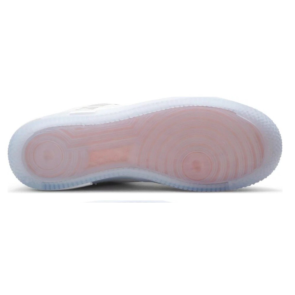 Air Force 1 React QSWhite/ Light Bone-Sail-Rush Coral sneakers