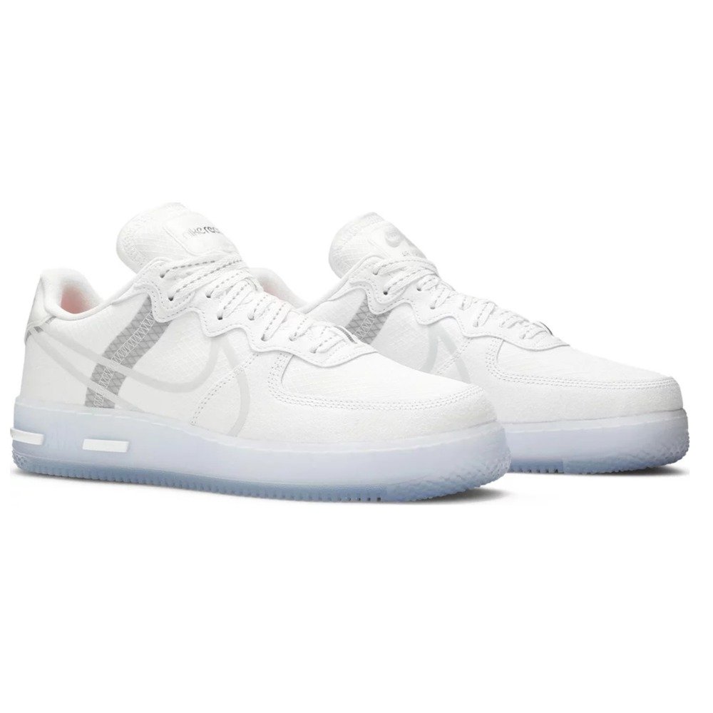 Air Force 1 React QSWhite/ Light Bone-Sail-Rush Coral sneakers