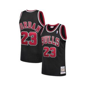 Men’s Chicago Bulls Michael Jordan Mitchell & Ness Black 1997-98 Hardwood Classics Player Jersey