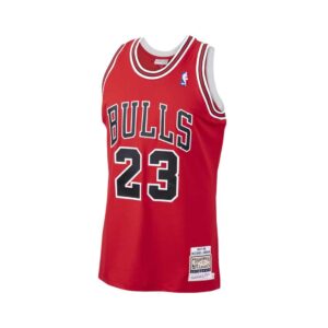 Men’s Chicago Bulls Michael Jordan Mitchell & Ness Red 1997-98 Hardwood Classics Player Jersey