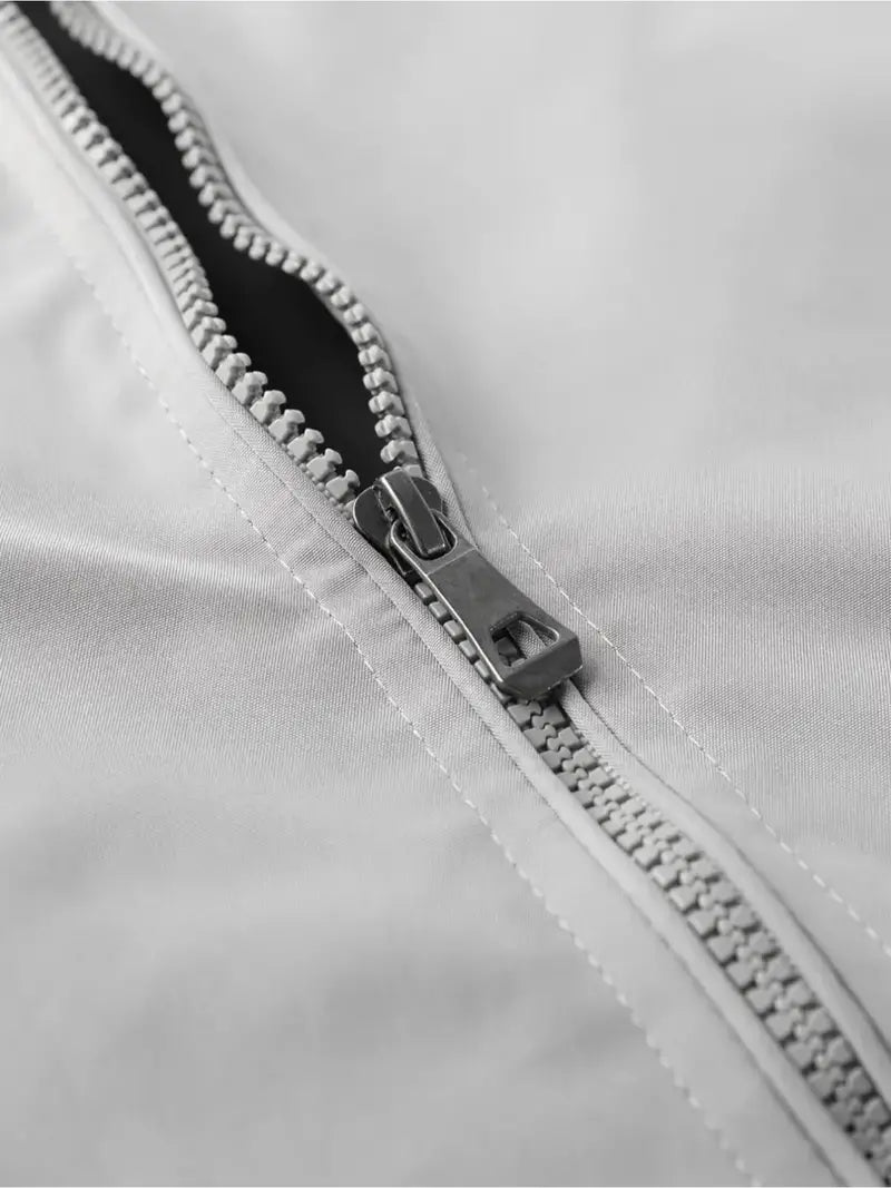 Men’s Casual Stand Collar Zip Up Jacket For Spring Summer Outdoor