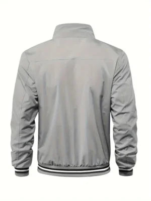 Men’s Casual Stand Collar Zip Up Jacket For Spring Summer Outdoor