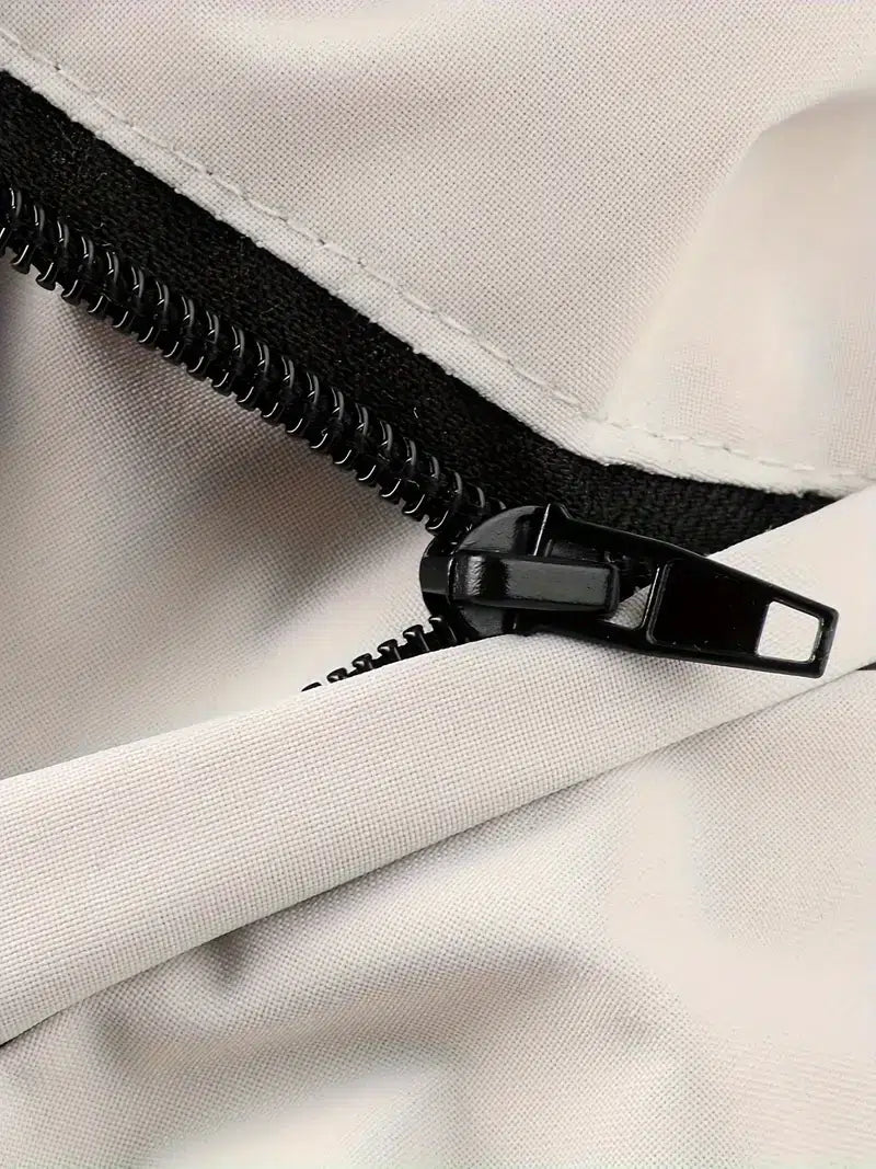 Men’s Spring Autumn Thin Casual Multi-Pocket Outdoor Windbreaker Jacket