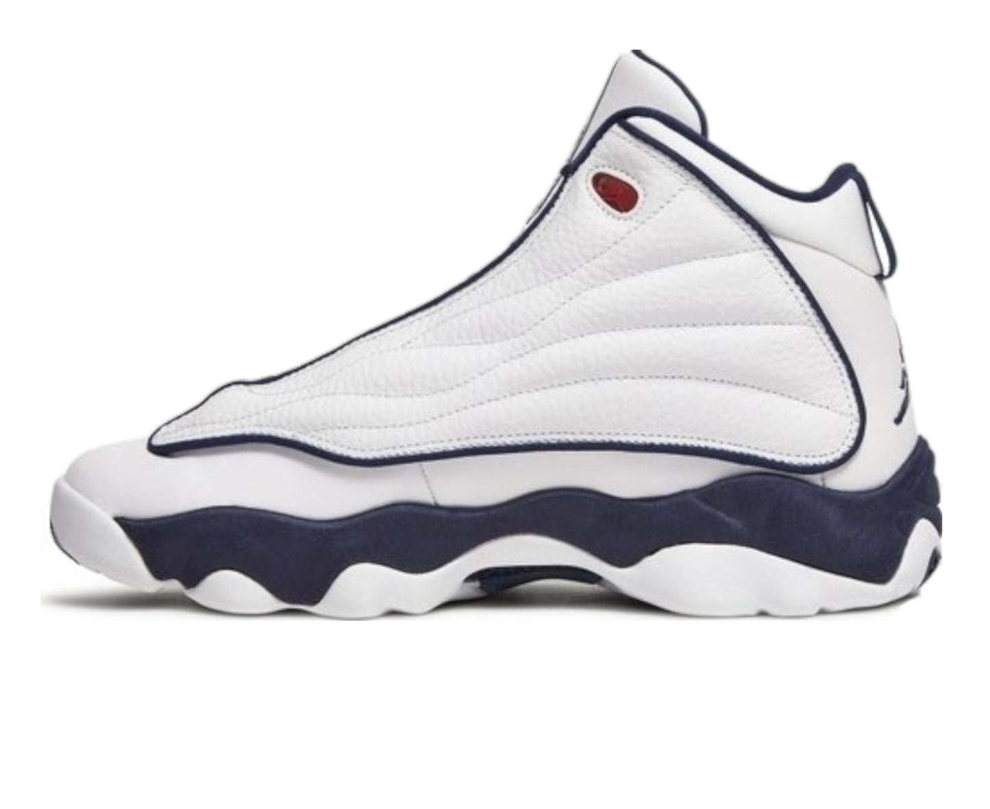 Men’s Jordan Pro strong white “Midnight Navy” basketball sneakers