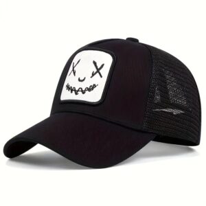 Custom Men’s Happy Face logo Casual Baseball Cap, Outdoor Breathable Sunscreen Adjustable size
